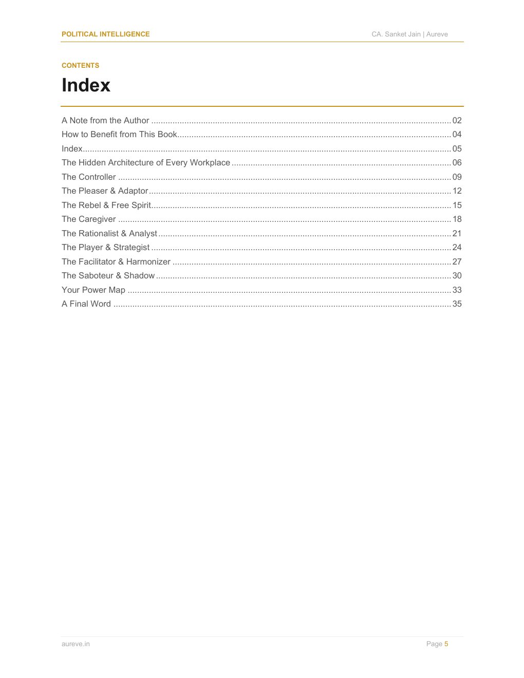 Table of Contents